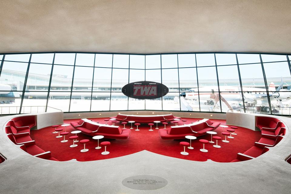 <p>2-Night Weekend Stay in a Deluxe King or Deluxe Double Queen at the TWA Hotel in NYC</p><p><a href="http://www.charitybuzz.com/designunites" rel="nofollow noopener" target="_blank" data-ylk="slk:www.charitybuzz.com/designunites;elm:context_link;itc:0;sec:content-canvas" class="link ">www.charitybuzz.com/designunites</a></p>