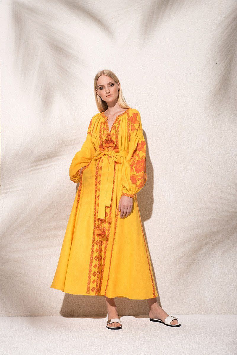 <p><strong>$519.00</strong></p><p><a href="https://www.march11.com/collections/new-arrivals/products/flower-pixel-maxi-dress-in-yellow-1" rel="nofollow noopener" target="_blank" data-ylk="slk:Shop Now;elm:context_link;itc:0;sec:content-canvas" class="link ">Shop Now</a></p><p>"I'm looking forward to transitioning my closet from winter to summer. I'll add a few new pieces to keep things exciting and the embroidered dresses from March 11 are perfect for easy summer dressing."—<em>MaryKate Boylan, Senior Fashion Editor</em></p>