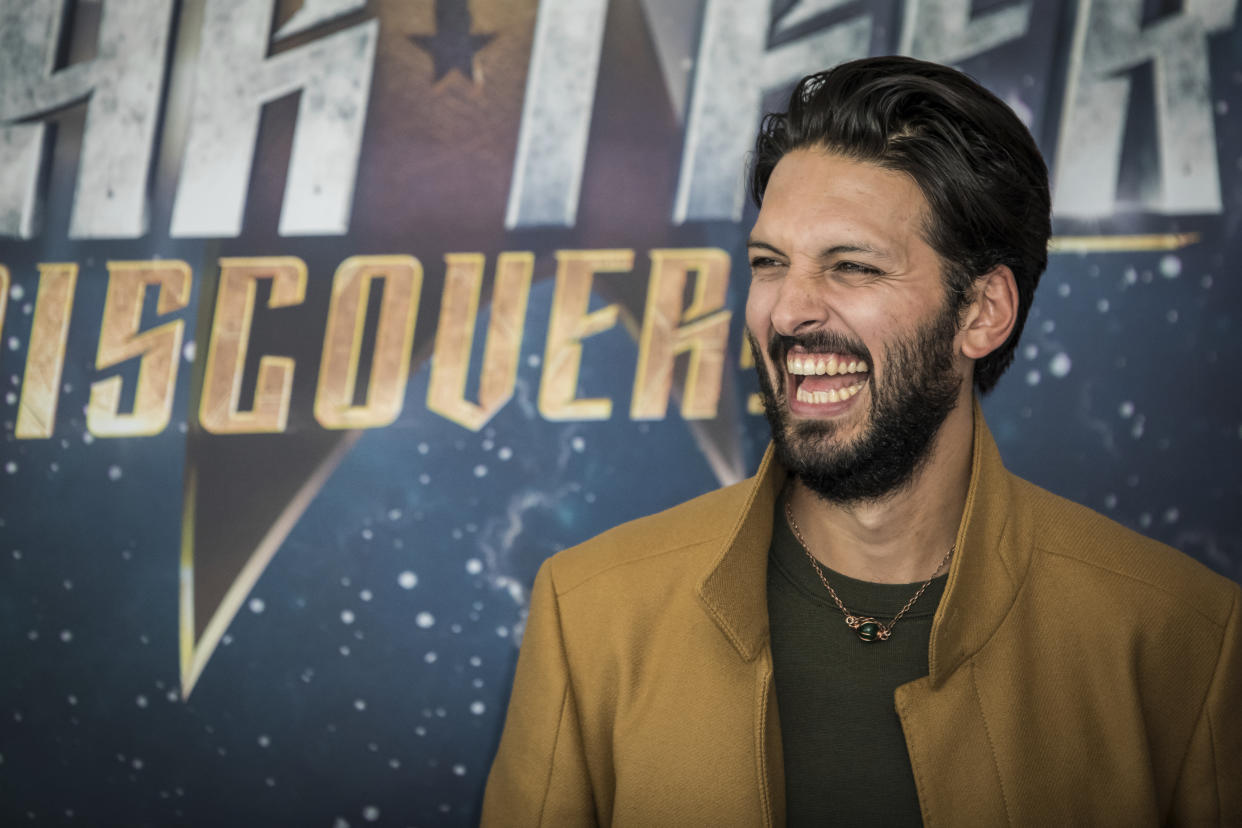 Shazad Latif, star of What's Love Got To Do With It?, during a photo call for Star Trek: Discovery, 2017. (Vianney Le Caer/Invision/AP)