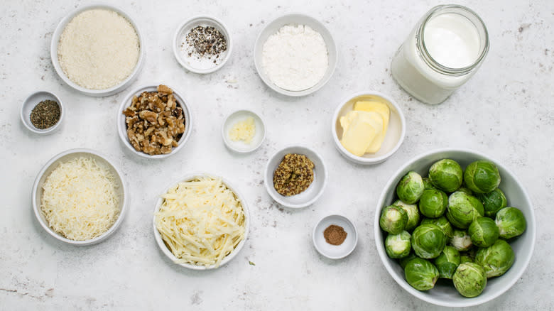 Brussels sprouts gratin ingredients