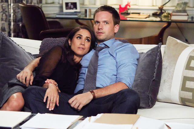 Meghan Markle and Patrick J. Adams on 'Suits'