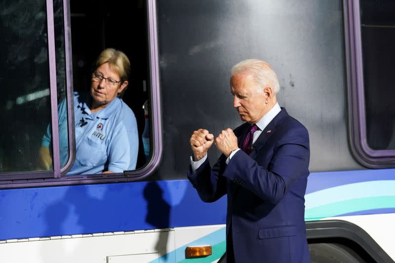 U.S. President Biden visits Municipal Transit Utility in La Crosse