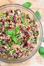 <p>What does the "out of this world" pasta salad include? Sun-dried tomatoes, kalamata olives, greens, parmigiana cheese, orzo, and toasted pine nuts. Simply toss it with oil and vinegar, and serve.</p><p><strong>Get the recipe at <a rel="nofollow noopener" href="http://www.panningtheglobe.com/2013/07/22/out-of-this-world-pasta-salad-recipe/" target="_blank" data-ylk="slk:Panning the Globe;elm:context_link;itc:0;sec:content-canvas" class="link ">Panning the Globe</a>. </strong></p>