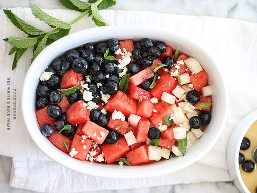 Red White and Blue Salad from Foodie Crush