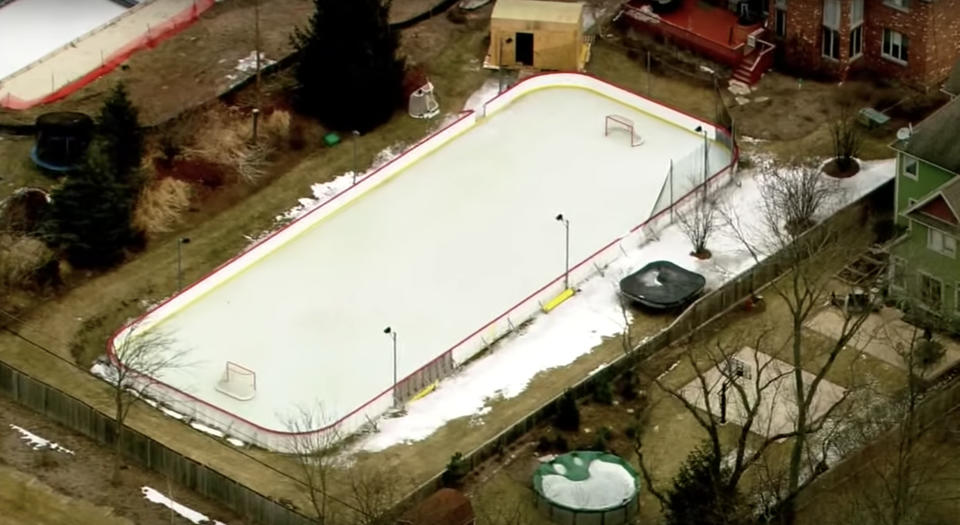 This outdoor rink in suburban Chicago is just silly. But, like, a very awesome type of silly. (YouTube//ABC 7 Chicago)