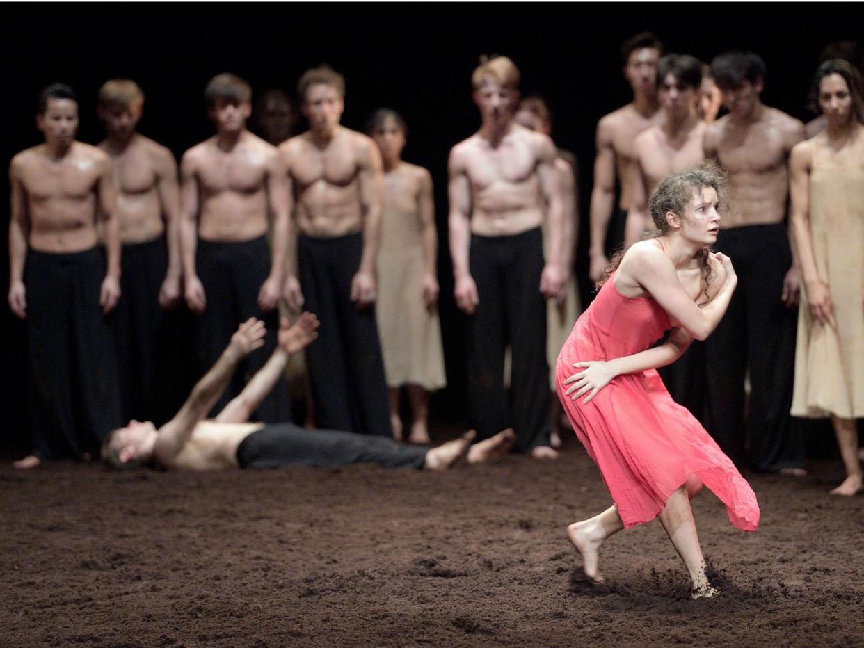 Francesca Velicu in the English National Ballet's 'Le Sacre du printemps' ('The Rite of Spring') at Sadler's Wells: Laurent Liotardo