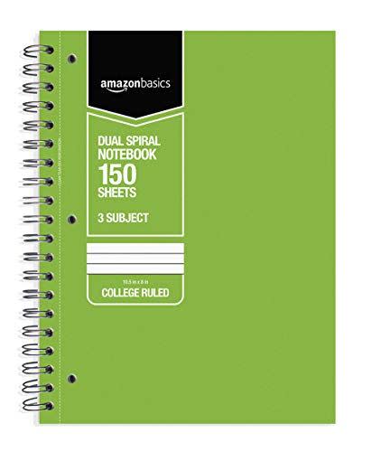 8) Wirebound 3-Subject 150-Sheet Notebook (Pack of 3)