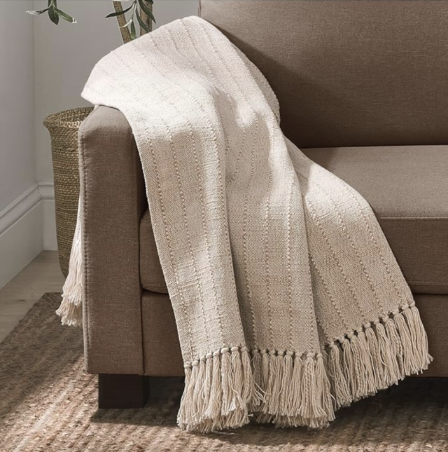 Nate Home by Nate Berkus 100% Cotton Textured Rice Weave 6-Piece Towel Set   2 Bath Towels, Hand Towels, and Washcloths, Soft and Absorbent for  Bathroom from mDesign - Set of 6