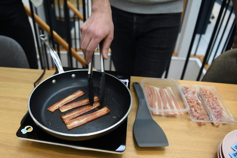 In France this plant-based product is still 'bacon' -- for now (Eric PIERMONT)