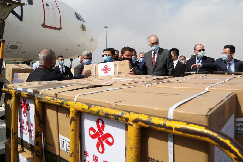 A batch of China's Sinopharm COVID-19 vaccine arrives in Damascus