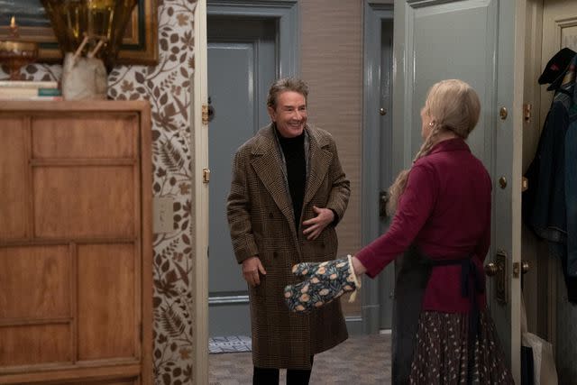 <p>Patrick Harbron/Hulu</p> Martin Short with Meryl Streep on 'Only Murders in the Building.'