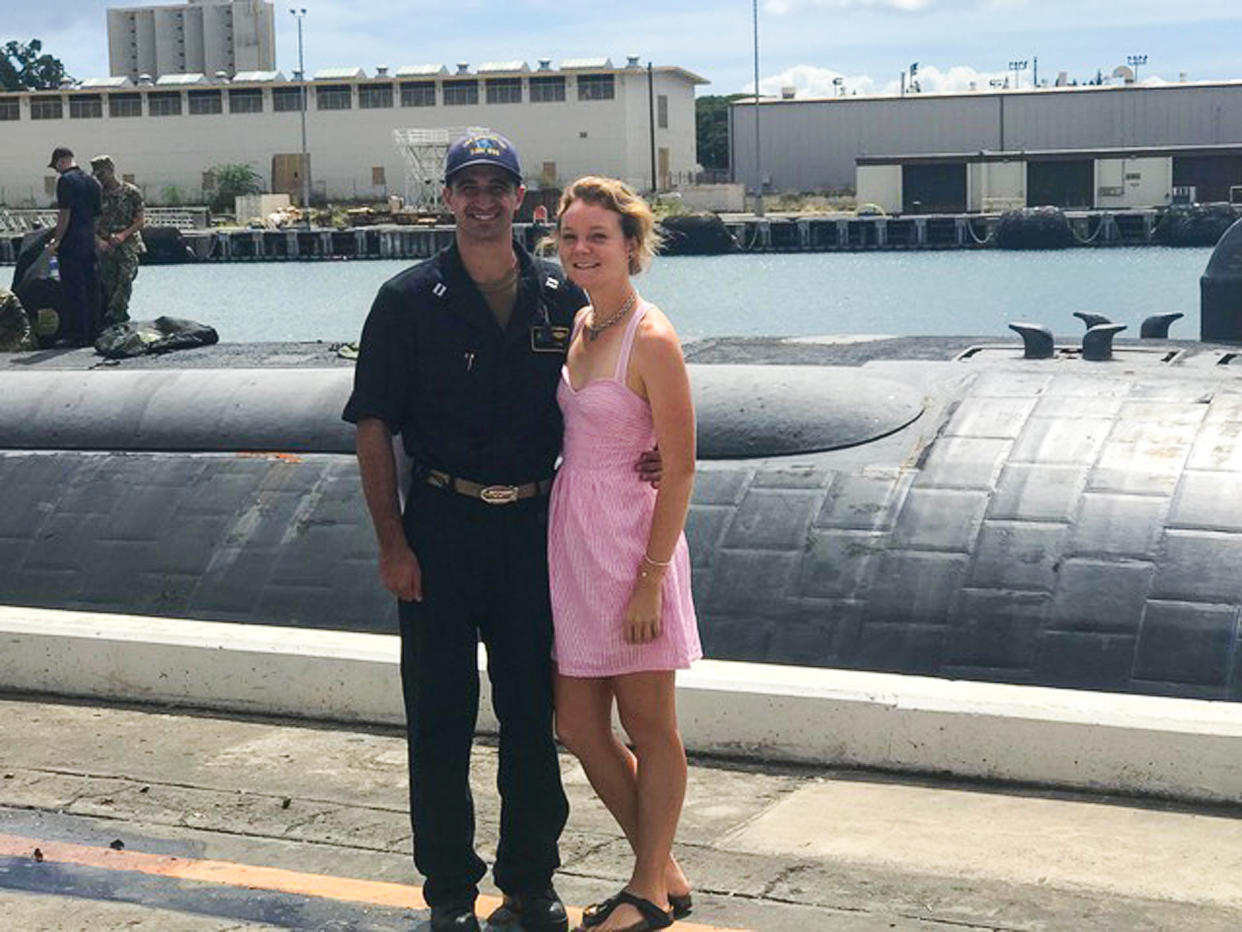 Alyssa Clark and her husband, Codi, on deployment day. (Alyssa Clark)