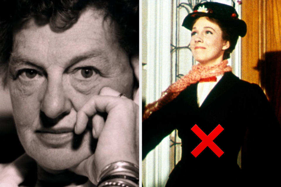 P.L. Travers and Julie Andrews as Mary Poppins