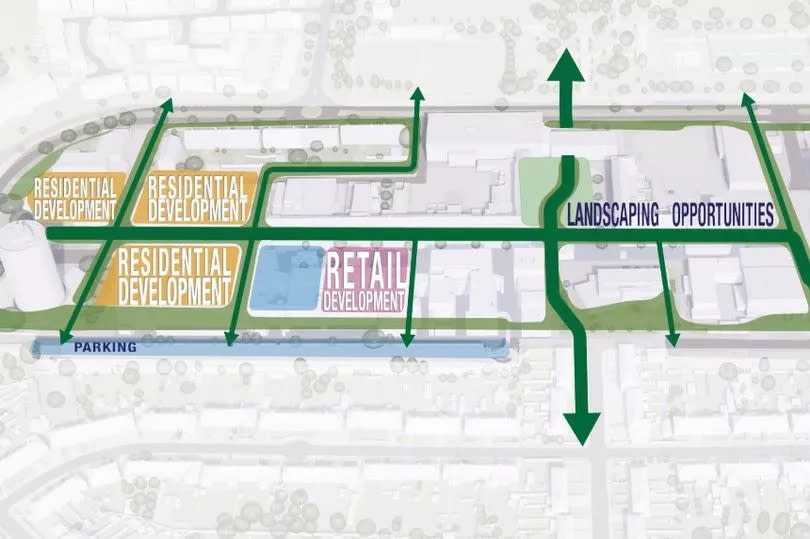 An image of what the new Billingham town centre might look like from Stockton Council's masterplan