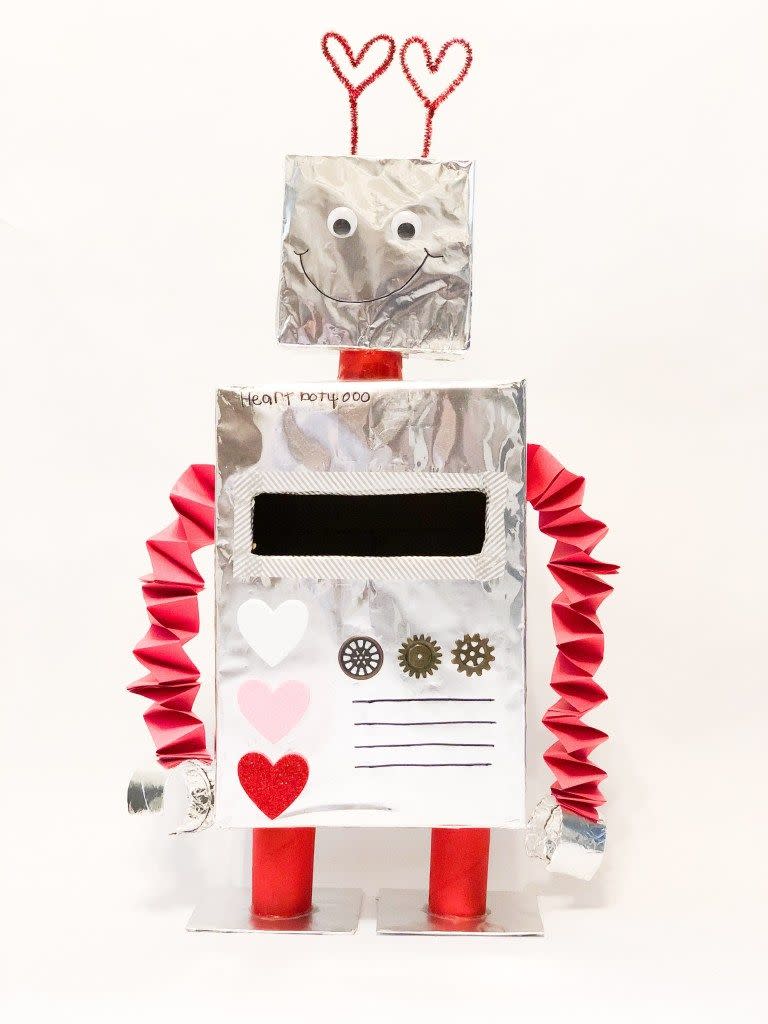 robot diy valentine's day box