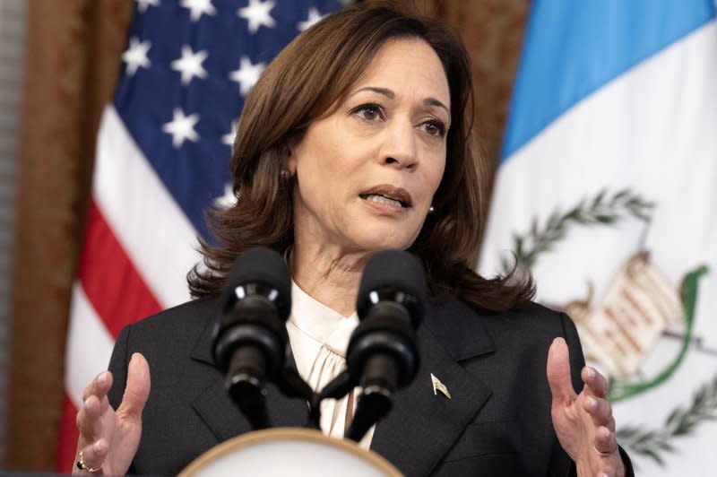 Vice President Kamala Harris touts her achievements, addressing irregular migration from Guatemala, saying the "work is improving lives and livelihoods in the region and addressing the factors that drive people to migrate to the United States." Harris announced the U.S. economic investment during a White House visit by President Bernardo Arévalo of Guatemala. Photo by Ron Sachs/UPI
