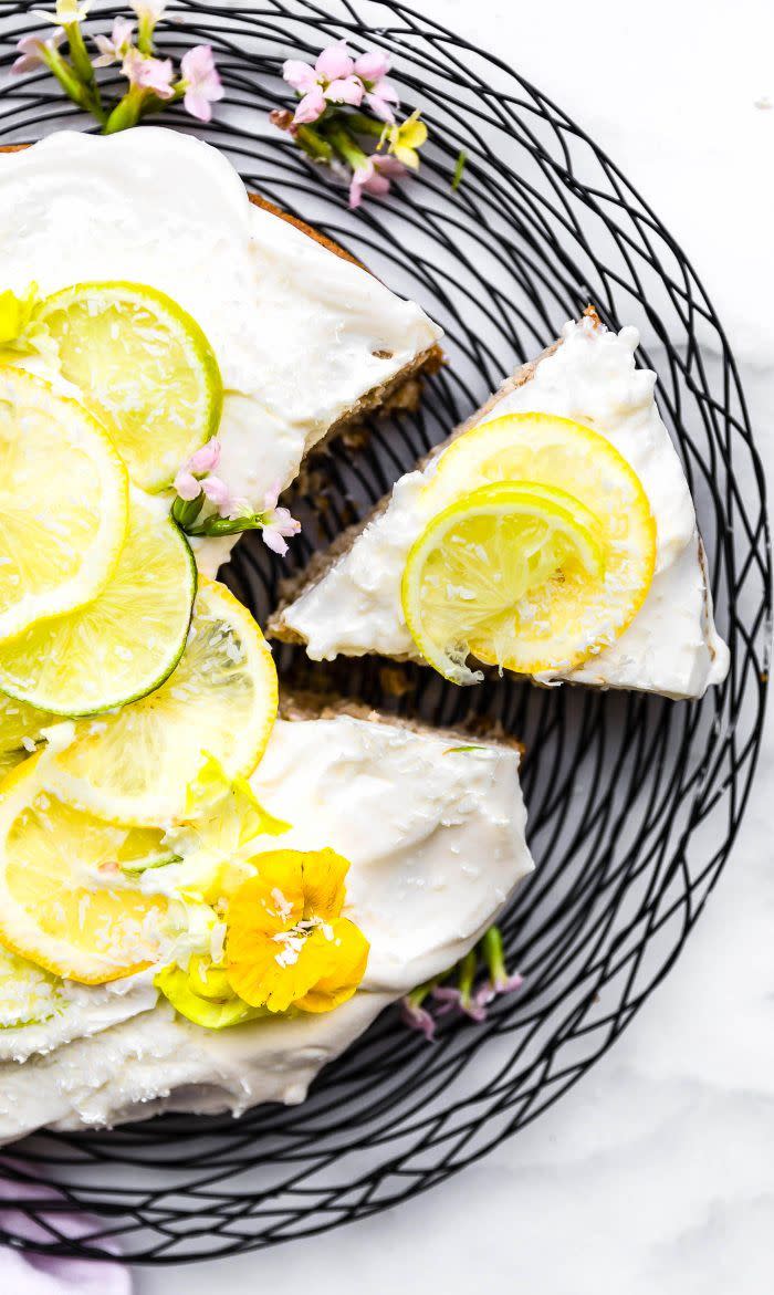 Vegan Citrus Coconut Cake with Coconut Frosting