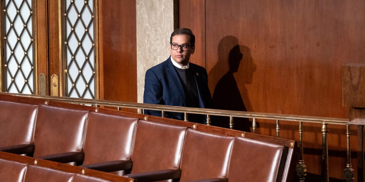 Republican Rep. George Santos of New York in the House chamber on January 5, 2023.