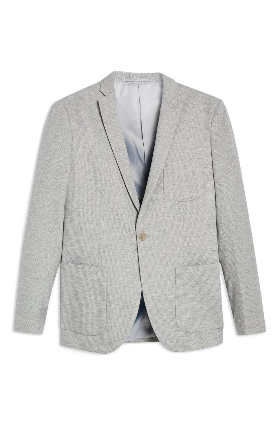 Topman Classic Fit Jersey Blazer