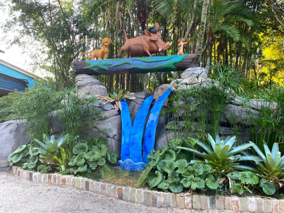 A "Lion King" display at Disney World's Animal Kingdom.
