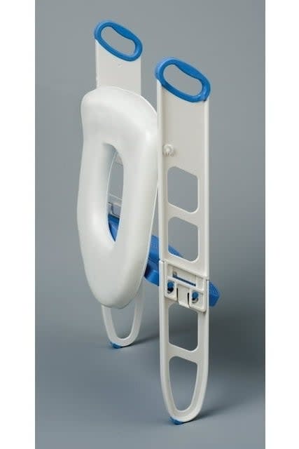 A folded potty seat