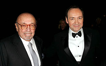 Ahmet Ertegun and Kevin Spacey at the NY premiere of Lions Gate's Beyond the Sea