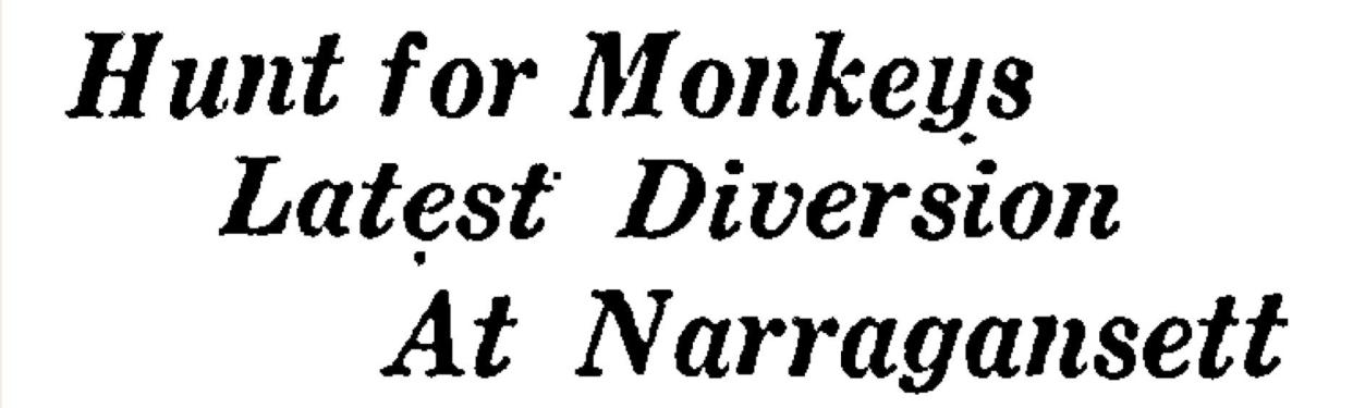 1943/09/23 Evening Bulletin Rocky Point monkey headline