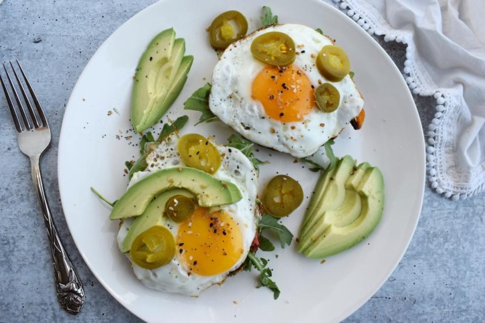 <p>Georgia Thompson</p><p>This gluten-free, dairy-free, open-faced breakfast bagel sandwich includes all wholesome ingredients with the protein, healthy fats and veggies needed to fuel you through your day.</p><p><strong>Get the recipe: <a href="/1265449/kelli_acciardo/gluten-free-dairy-free-bagel-breakfast-sandwich/" data-ylk="slk:Best Dairy-Free, Gluten-Free Breakfast Bagel Sandwich;elm:context_link;itc:0;sec:content-canvas" class="link ">Best Dairy-Free, Gluten-Free Breakfast Bagel Sandwich</a></strong></p>