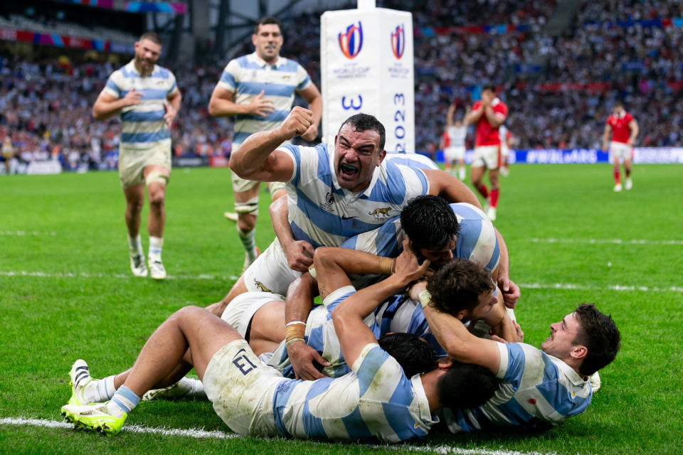 Argentina is the lone Rugby World Cup semifinalist without a title. (Gaspafotos/MB Media/Getty Images)