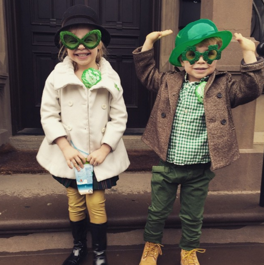 Last St. Patty’s Day, Gideon and Harper had the same shades, but just as much pizzazz. Dig the hats. (Photo: Instagram)