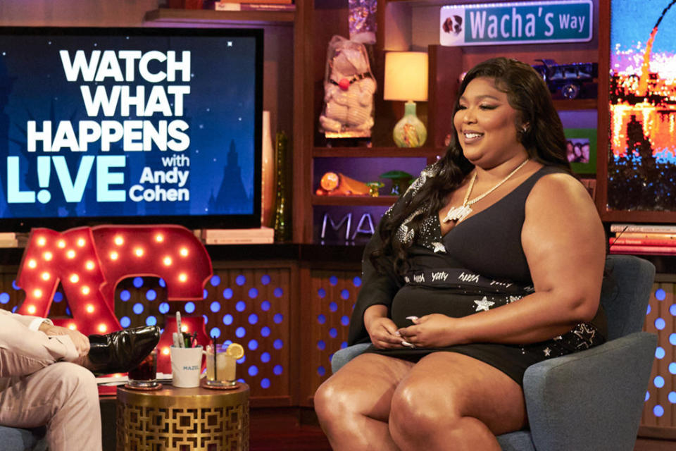 WATCH WHAT HAPPENS LIVE WITH ANDY COHEN — Episode 19118 — Pictured: Lizzo — (Photo by: Michael Greenberg/Bravo) - Credit: Michael Greenberg/Bravo