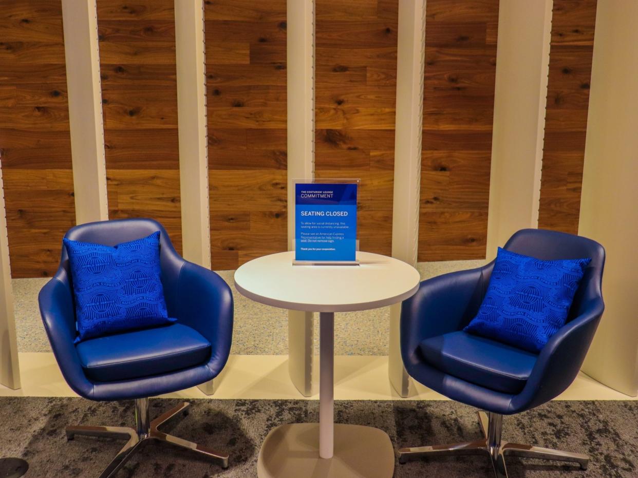 Inside the American Express Centurion Lounge at LaGuardia Airport — Amex Centurion Lounge LaGuardia Airport