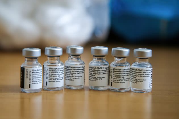 LONDON, UNITED KINGDOM - 2021/07/20: Vials of Pfizer/ BioNTech Covid-19 vaccine at a vaccination centre in London. (Photo by Dinendra Haria/SOPA Images/LightRocket via Getty Images) (Photo: SOPA Images SOPA Images/LightRocket via Gett)