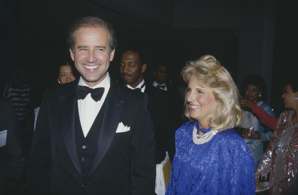 Joe Biden y su esposa Jill, en 1987. (Rick Maiman/Sygma via Getty Images)