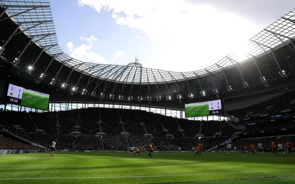General view inside the stadium during the Premier League match between Tottenham Hotspur and Wolverhampton Wanderers at Tottenham Hotspur Stadium on March 01, 2020 in London, United Kingdom - Getty Images Sport