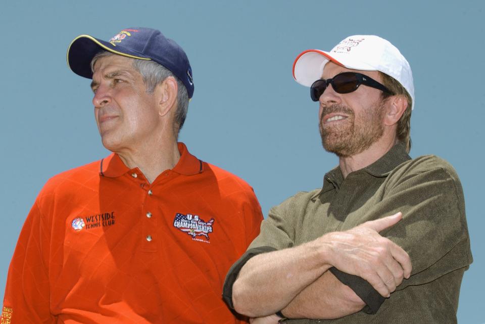 Jim McIngvale and actor Chuck Norris