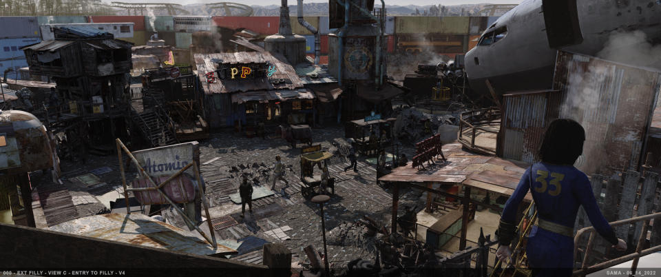 Rendering of entrance to Filly in <em>Fallout</em>