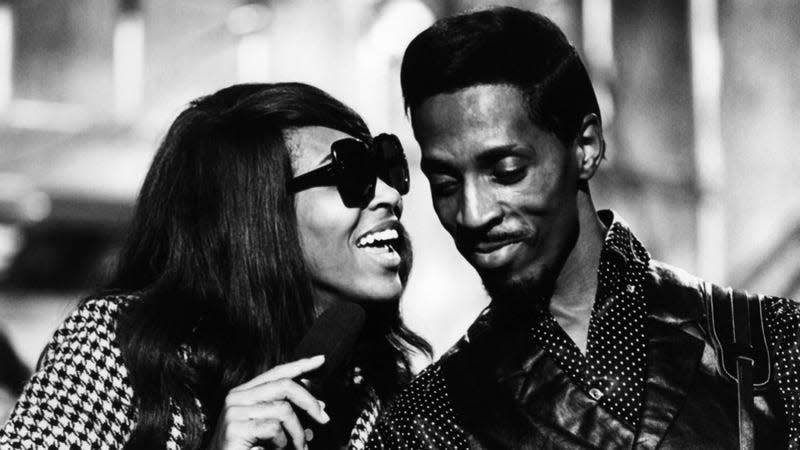 American music duo Ike Turner (1931-2007) and Tina Turner of the Ike & Tina Turner Revue perform on stage during recording of the Associated Rediffusion Television pop music television show Ready Steady Go! at Wembley Television Studios in London on 30th September 1966. 