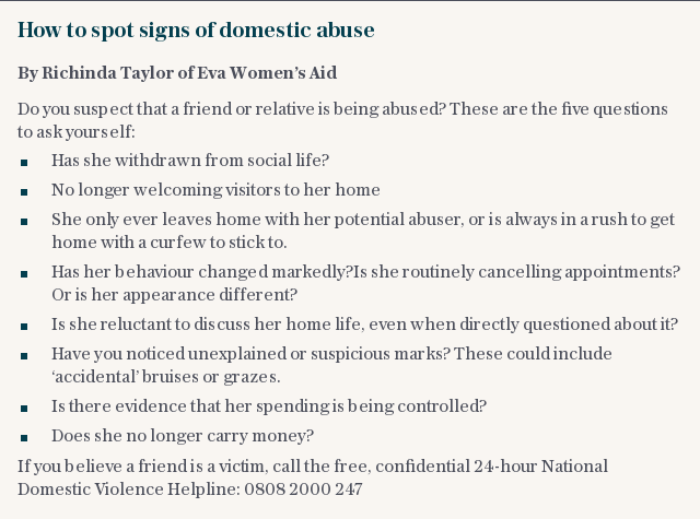 How can you spot signs of domestic abuse?