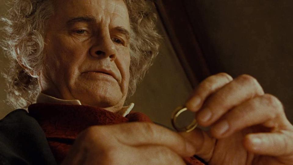 Ian Holm as Bilbo Baggins in the 'Lord of the Rings' series. (Credit: Warner Bros)