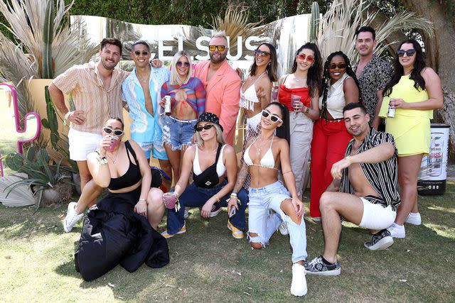 Tommaso Boddi/Getty Images for CELSIUS Brock Davies, guests, Ariana Madix, Dayna Kathan, Bradley Kearns, Scheana Marie, Elaine Ratner, guests, Jojo Guadagno, William Ratner and guest attend the CELSIUS Oasis Vibe House 2023.