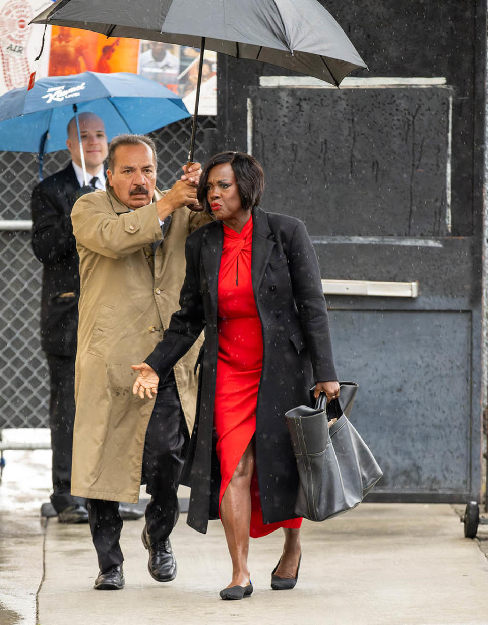 Viola Davis arrives at “Jimmy Kimmel Live!” on March 30, 2023, in Los Angeles. - Credit: GC Images