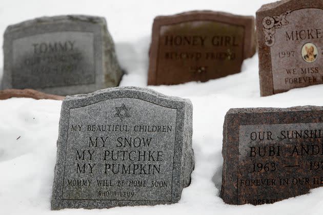 Headstones mark the graves of some of Rhona Levy's pets. (Photo: Seth Wenig/ASSOCIATED PRESS)