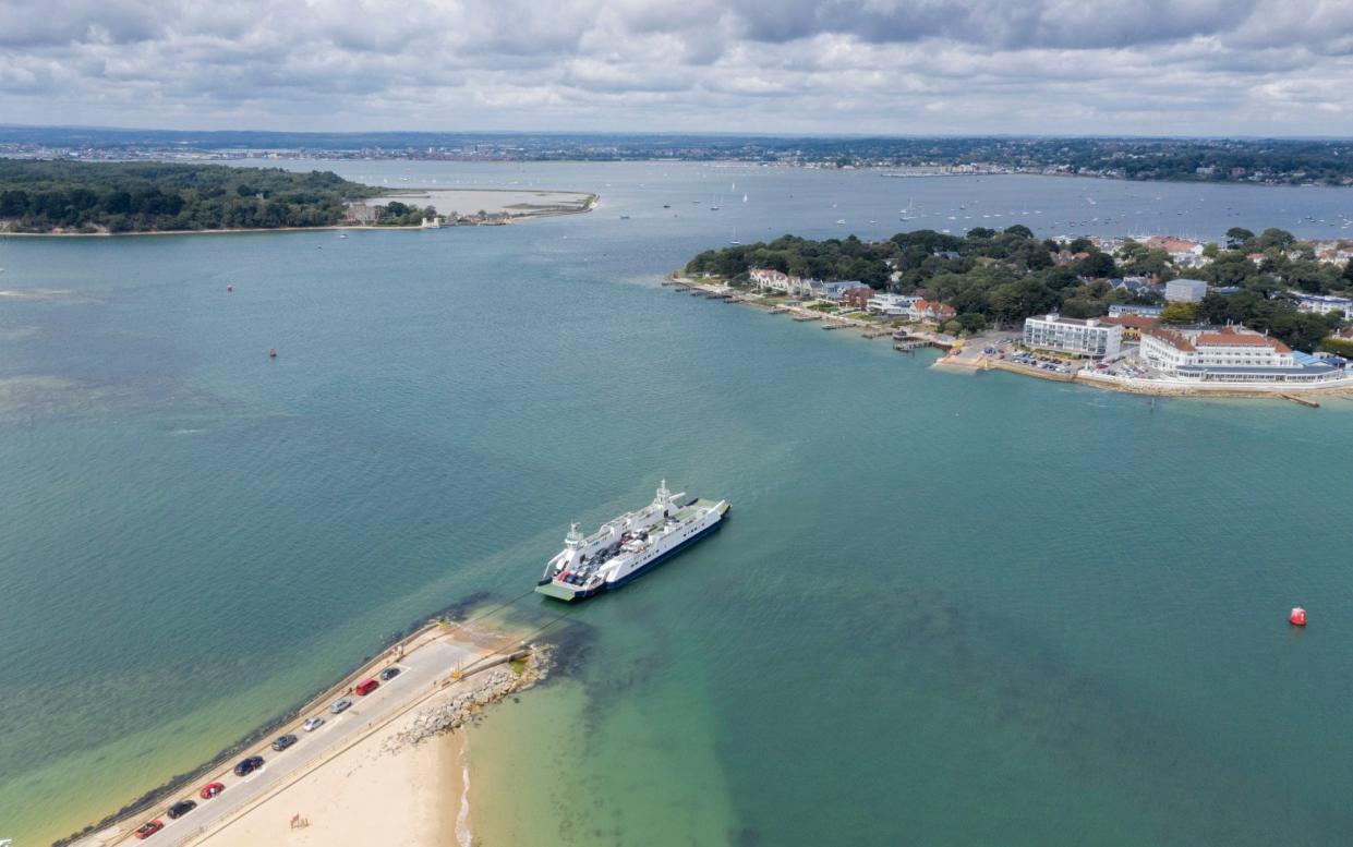 It's a short hop from Sandbanks to Studland on the chain ferry