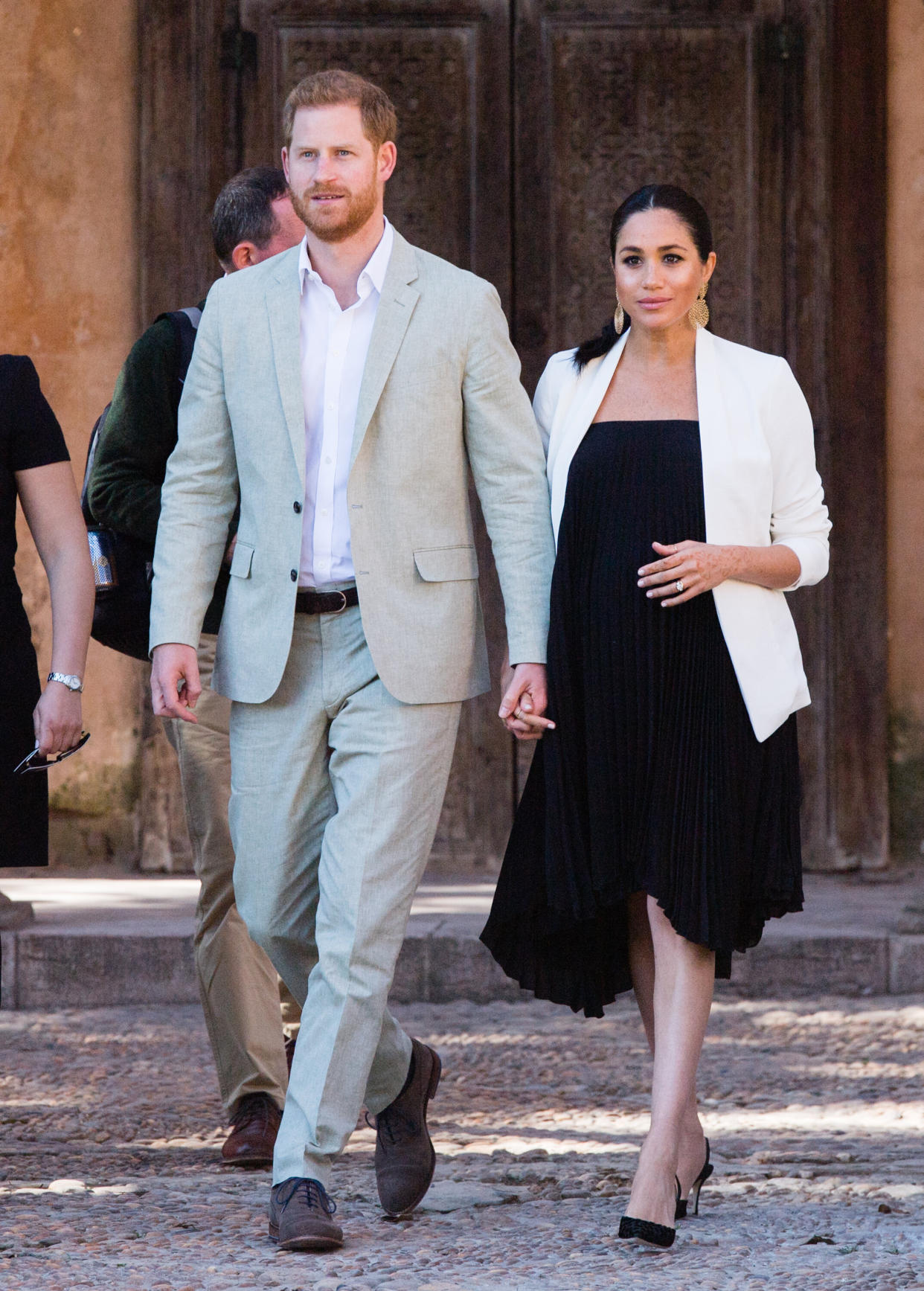 Harry and Meghan visit the Andalusian Gardens to hear about youth empowerment in Rabat, Morocco.