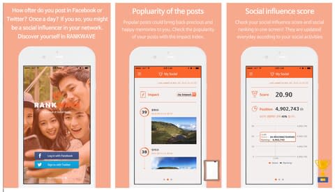 Rankwave's app, as seen on the Google Play Store, offering to show users how influential they are on social media compared to their friends - Credit: Rankwave