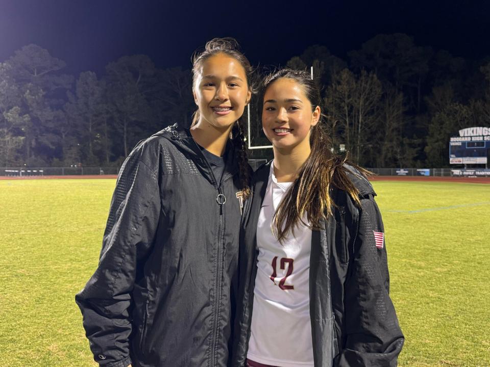 Ashley girls soccer sisters Leah (Left) and Kieran Bradley will travel between California and Wilmington to train with the Philippines U17 National team, a spot they earned earlier this year.