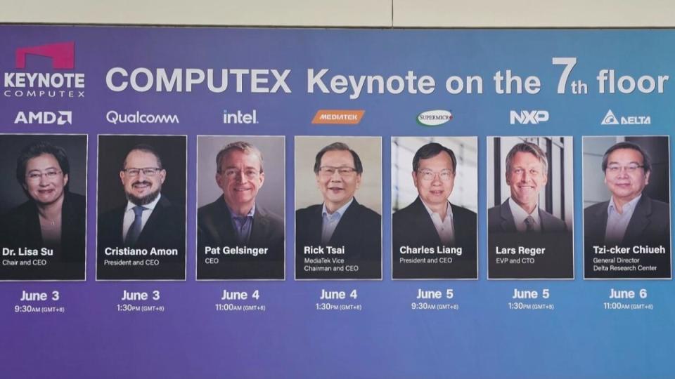 Computex 2024演講陣容。（圖／翻攝自《朝鮮日報》）