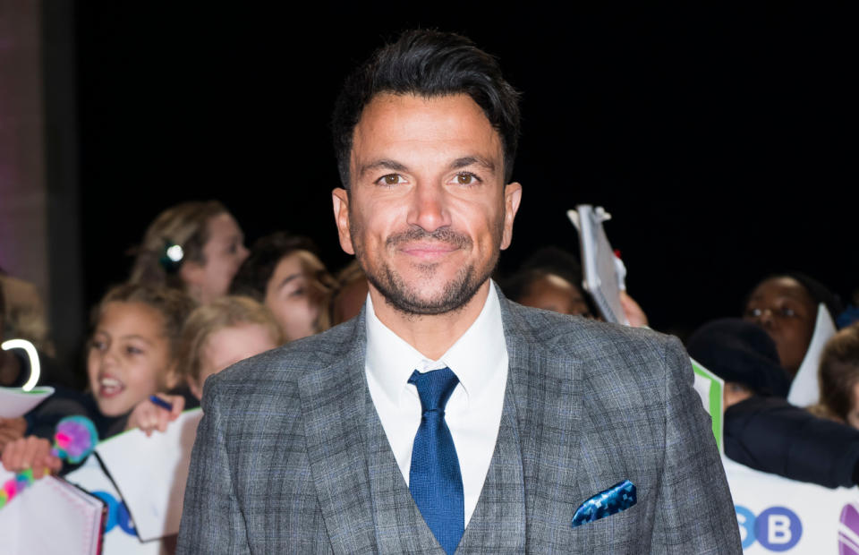 Peter Andre arrives at the Daily Mirror Pride of Britain Awards 2018, at the Grosvenor Hotel, London. (Credit: David Jensen/ EMPICS Entertainment)