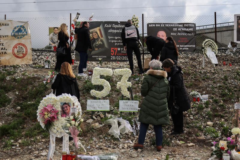 Memorial service at the crash site, to mark a year from Greece’s deadliest train crash